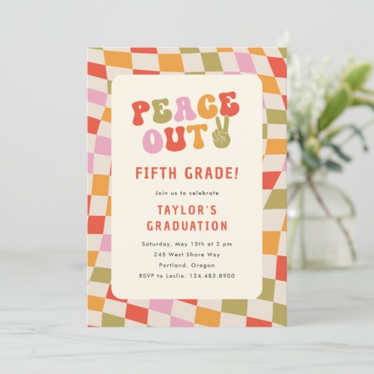 ピースアウト5年生Groovy卒業パーティー 招待状 (スタンド正面)