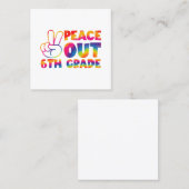 ピースアウト6年生絞り染め最終日6年生 スクエア名刺 (正面/裏面)