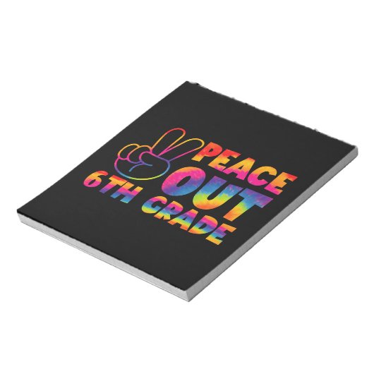 ピースアウト6年生絞り染め最終日6年生 ノートパッド (回転)