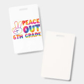 ピースアウト6年生絞り染め最終日6年生 バッジ (正面＆裏面)