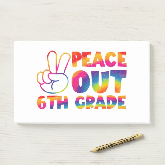 ピースアウト6年生絞り染め最終日6年生 ポストイット (デスク)