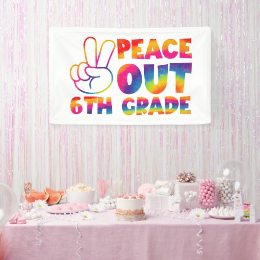 ピースアウト6年生絞り染め最終日6年生 横断幕 (パーティー)