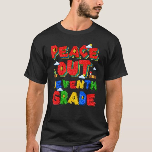 ピースアウト7年生さよなら7年生ハロースー Tシャツ (正面)