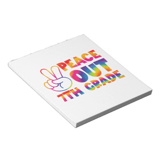 ピースアウト7年生絞り染め最終日7年生 ノートパッド (アングル)