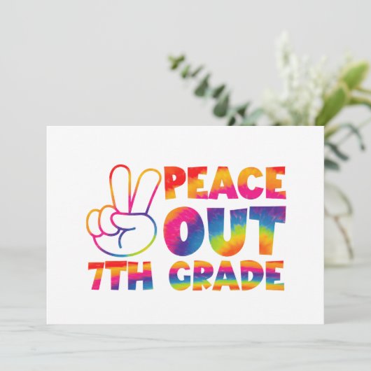 ピースアウト7年生絞り染め最終日7年生 案内状 (スタンド正面)