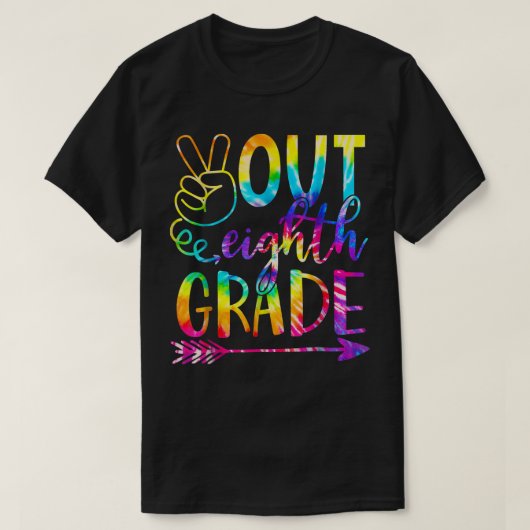 ピースアウト8年生絞り染め卒業クラス20 Tシャツ (デザイン正面)