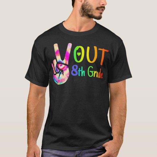 ピースアウト8年生絞り染め卒業クラス20 Tシャツ (正面)