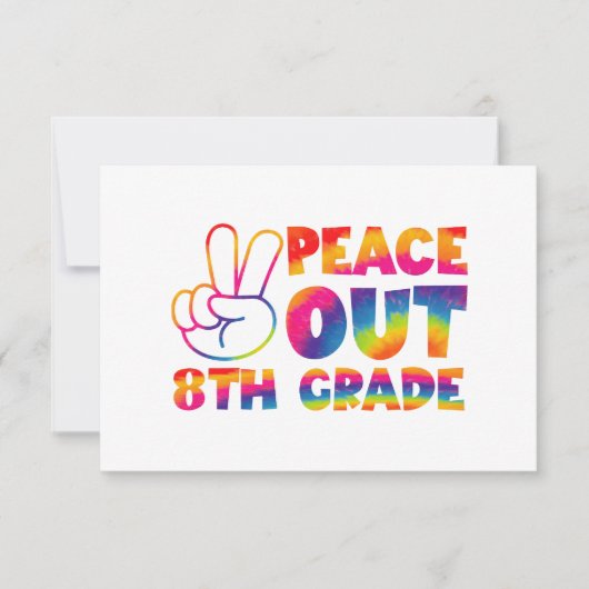 ピースアウト8年生絞り染め最終日8年生 サンキューカード (正面)