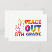 ピースアウト8年生絞り染め最終日8年生 サンキューカード (正面/裏面)
