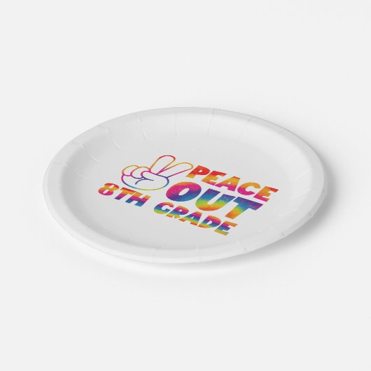 ピースアウト8年生絞り染め最終日8年生 ペーパープレート (アングル)