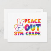 ピースアウト8年生絞り染め最終日8年生 ポストカード (正面/裏面)