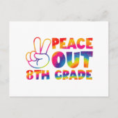 ピースアウト8年生絞り染め最終日8年生 ポストカード (正面)