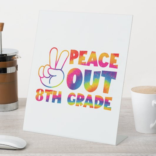 ピースアウト8年生絞り染め最終日8年生 台座サイン (インサイチュ)