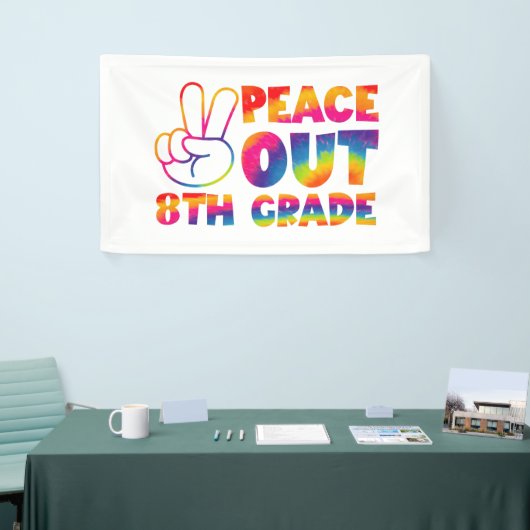 ピースアウト8年生絞り染め最終日8年生 横断幕 (トレードショー)