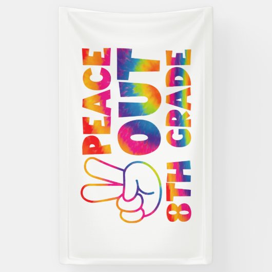 ピースアウト8年生絞り染め最終日8年生 横断幕 (縦)