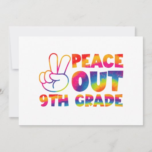 ピースアウト9年生絞り染め最終日9年生 案内状 (正面)