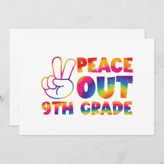 ピースアウト9年生絞り染め最終日9年生 案内状 (正面/裏面)