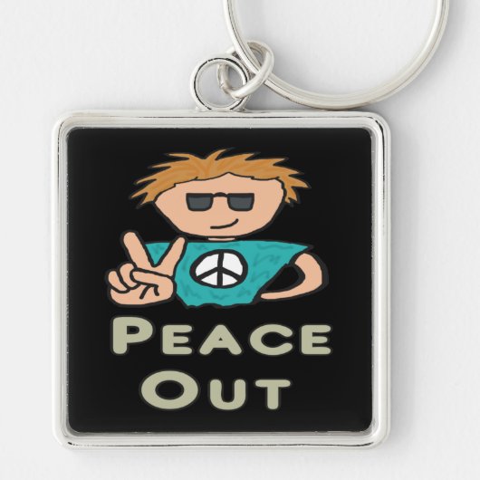ピースアウト キーホルダー (正面)
