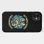 ピースアウト ミドル ハロー ハイスクール タイダイ  Case-Mate iPhoneケース (裏面(横))