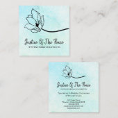 ピースアクアミントムーンクレーターの正義 スクエア名刺 (正面/裏面)