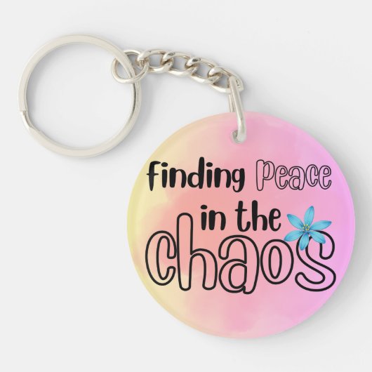 ピースアクリルキーチェーン キーホルダー (正面)