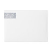 ピースアンドジョイシルバーグリッターホリデークリスマステーマ ラップアラウンドラベル (正面)