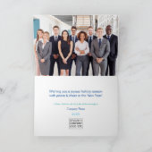 ピースアンドジョイブルービジネス企業のホリデーカード シーズンカード (内部)