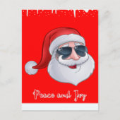 ピースアンドジョイ ホリデー カード 赤 (正面)