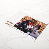 ピースアンドジョーコーナーモダンフォイルフォトホリデーカード 箔シーズンカード (回転した状態)