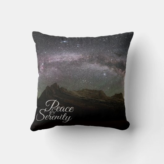 ピースアンドセレニティマウンテンナイトスカイ クッション (裏面)