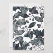 ピースアンドホープブルーボタニカルホリデ素朴ィ 招待状 (裏面)