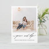 ピースアンドホープ黒白ホリープリントホリデイ 招待状 (スタンド正面)