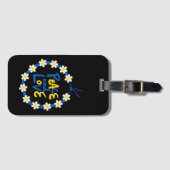 ピースアンドラブウクライナフラワーリース ラゲッジタグ (正面横)