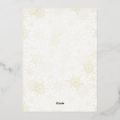 ピースアンドラブクリスマスロビンパインリース金ゴールド 箔シーズンカード (裏面)