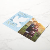 ピースアンドラブドーブフォイルホリデーカード 箔シーズンカード (回転した状態)