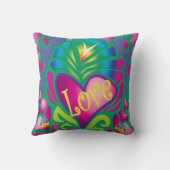 ピースアンドラブレトロスタイル クッション (裏面)