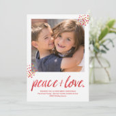 ピースアンドラヴモダンフォトホリデーカード シーズンカード (スタンド正面)