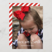 ピースアースキッドクリスマスホリデーフォトフルブリード シーズンカード (正面/裏面)