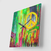 ピースインタイムズスクエアウォールクロック スクエア壁時計 (傾斜)