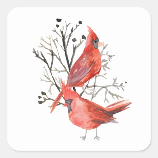 ピースイン自然クリスマスホリデーステッカー スクエアシール (正面)