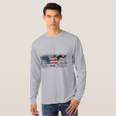 ピースイーグルアメリカーナ愛国芸術 Tシャツ (正面フル)