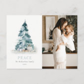 ピースウォーターカラーパインクリスマスツリーギフトフォト シーズンポストカード (正面)