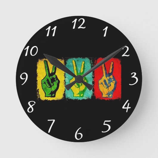 ピースウォール時計 ラウンド壁時計 (正面)