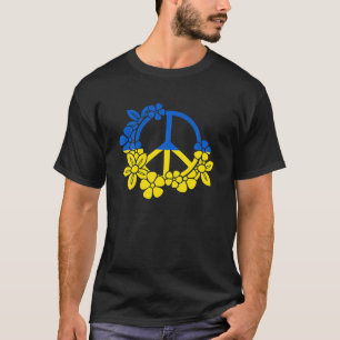 ピースウクライナ国旗ウクライナプライドFl Tシャツ