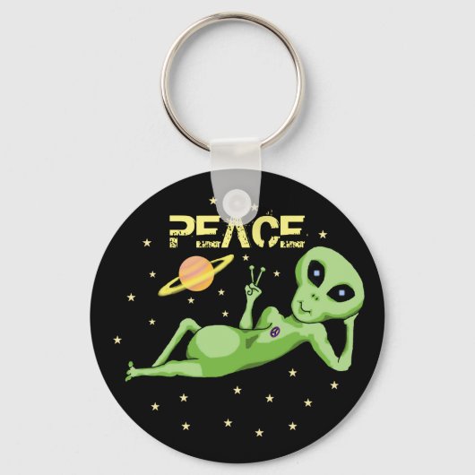 ピースエイリアンキーチェーン キーホルダー (正面)