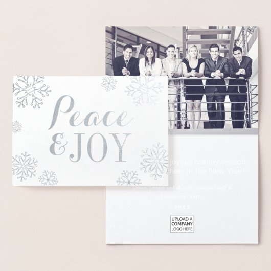 ピースエレガントアンドジョイ企業のホリデーシルバー 箔カード (ディスプレー)