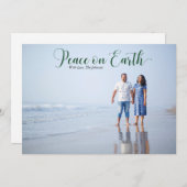 ピースエレガントオンアースホリデーフォトダークグリーン シーズンカード (正面/裏面)