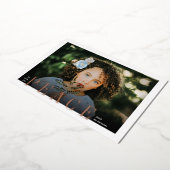 ピースエレガントオーバーレイ枠クリスマス写真 箔シーズンカード (回転した状態)