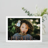 ピースエレガントオーバーレイ枠クリスマス写真 箔シーズンカード (立ち正面)