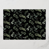 ピースエレガントオーバーレイ枠クリスマス写真 箔シーズンカード (裏面)